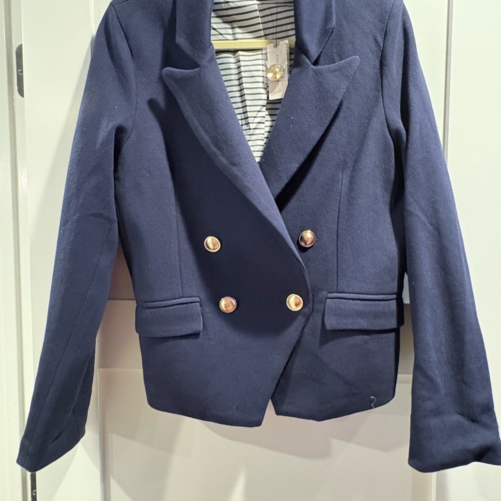 NWT Navy Double-Breasted Women's Blazer